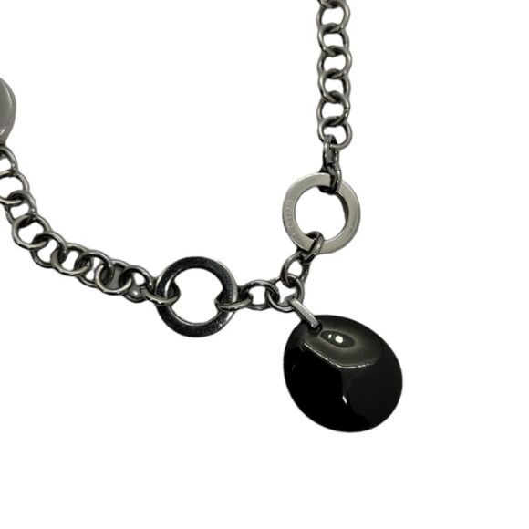 Lotus Jewelry Company Silver and onyx Necklace 18" - Picture 6 of 6